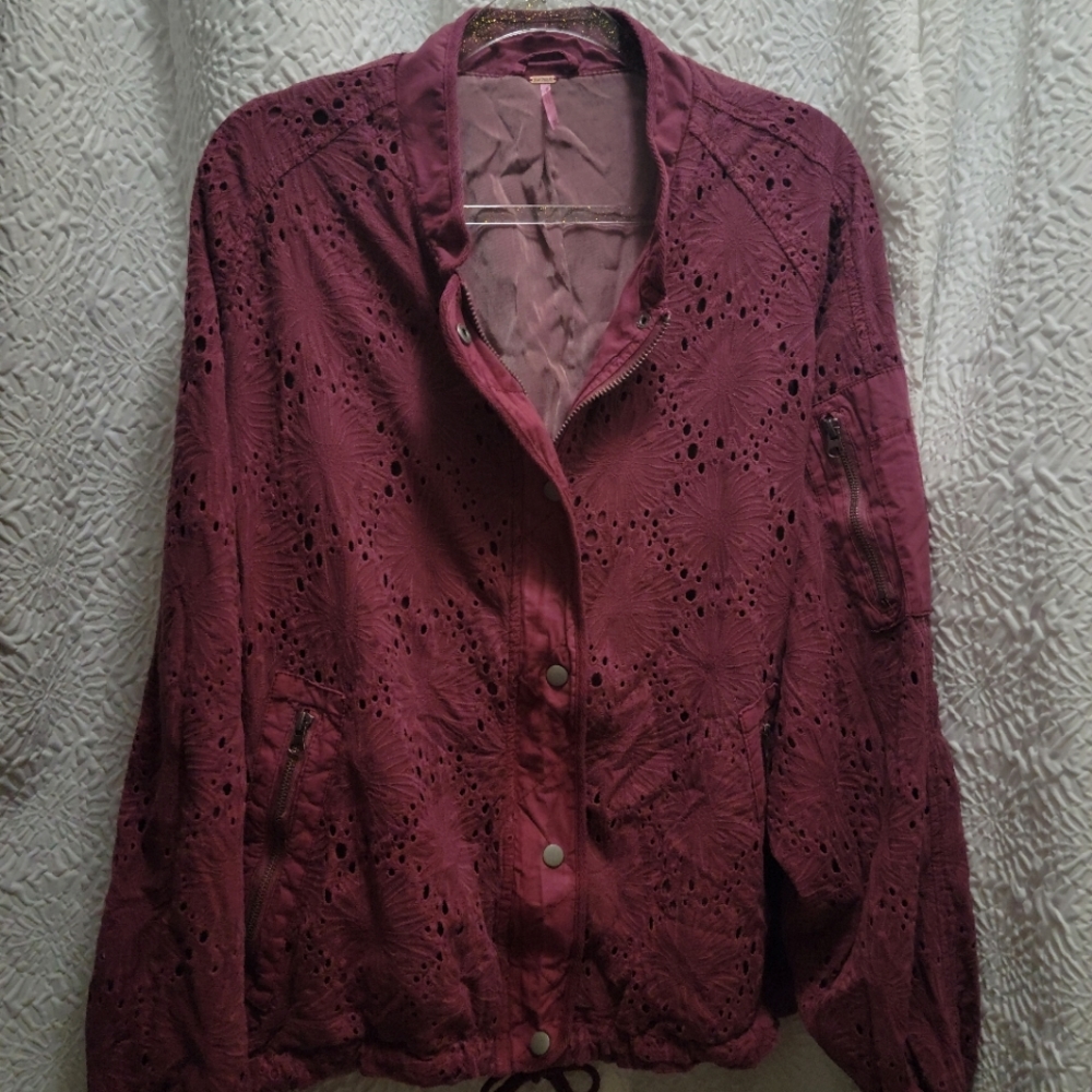 🎋Free People Daisy Eyelet Embroidery Jacket - Picture 3 of 7